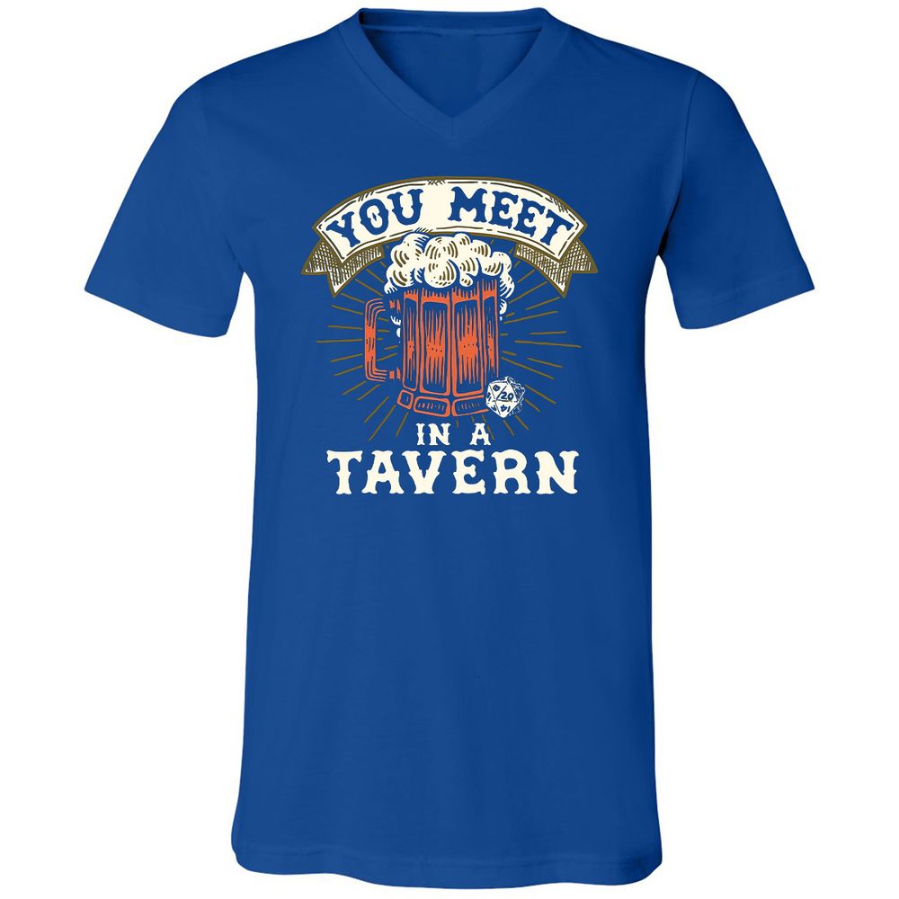 Unisex V-Neck T-Shirt - 8H1WBFBS - True Royal - 4