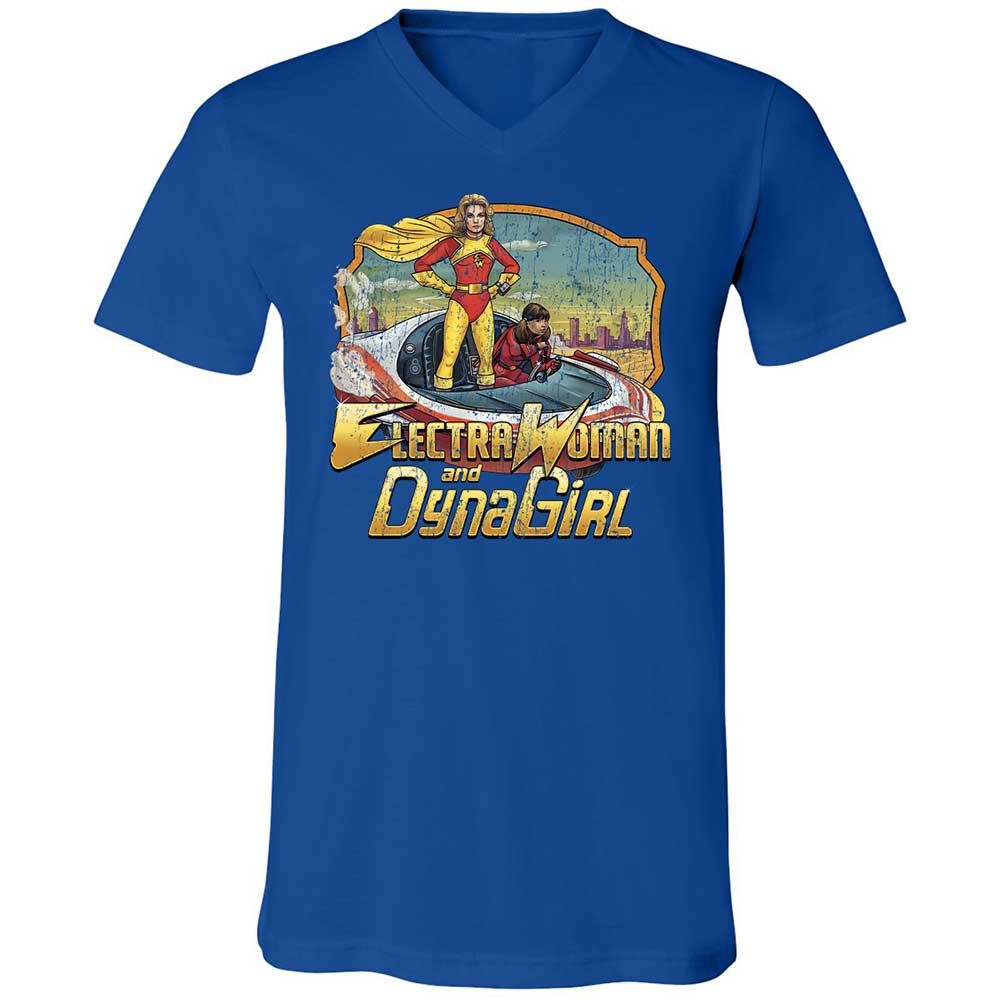 Unisex V-Neck T-Shirt - YE4TCBSK - True Royal - 4