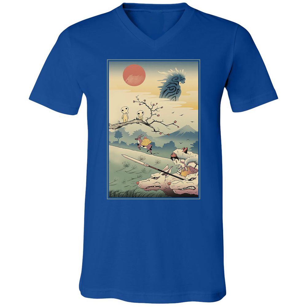 Unisex V-Neck T-Shirt - T5GTQ457 - True Royal - 4