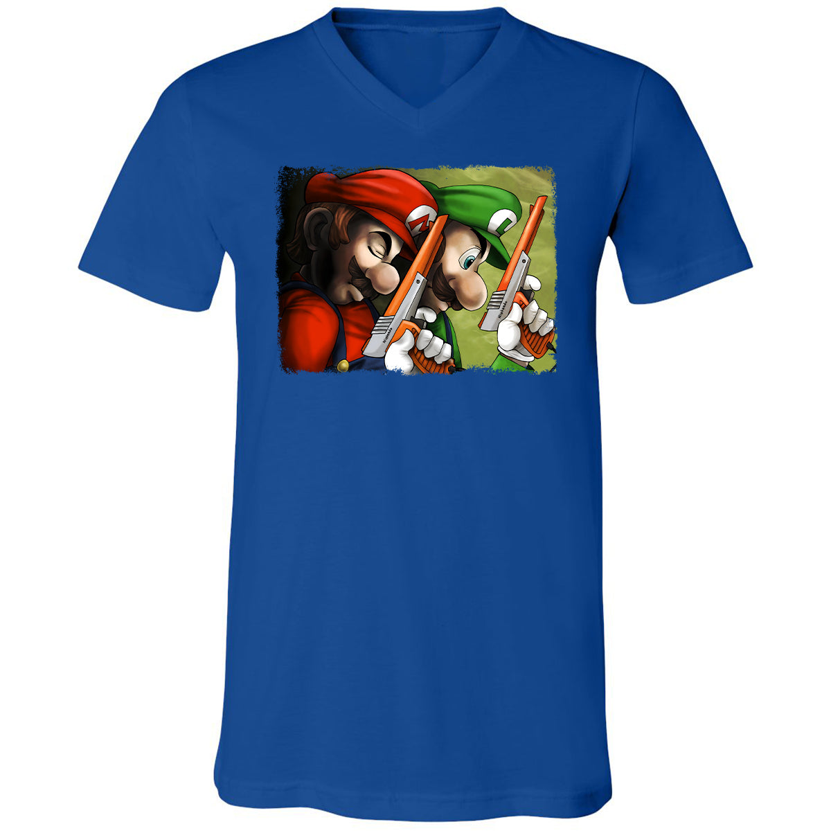 Unisex V-Neck T-Shirt - B5W1B47Z - True Royal - 4
