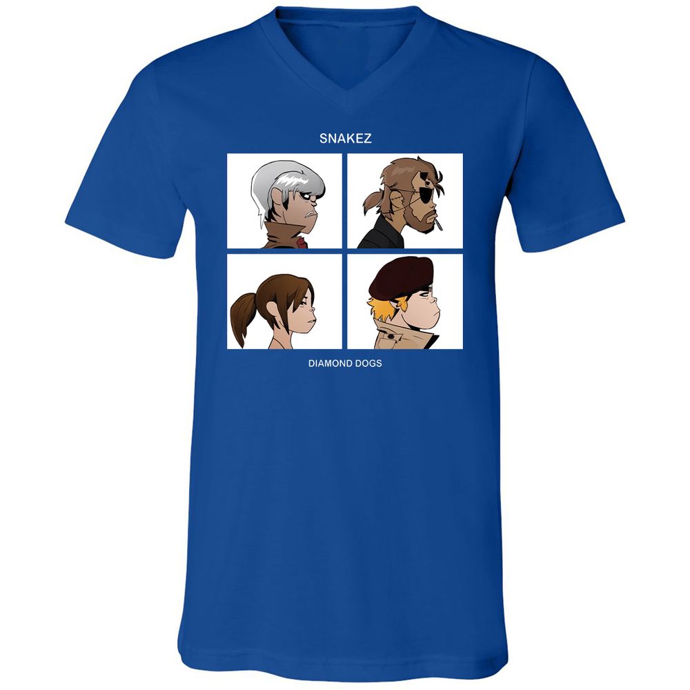 Unisex V-Neck T-Shirt - WNNAP6TC - True Royal - 4