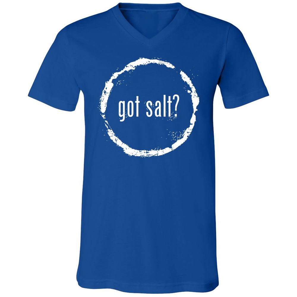 Unisex V-Neck T-Shirt - CAQLBXHW - True Royal - 4