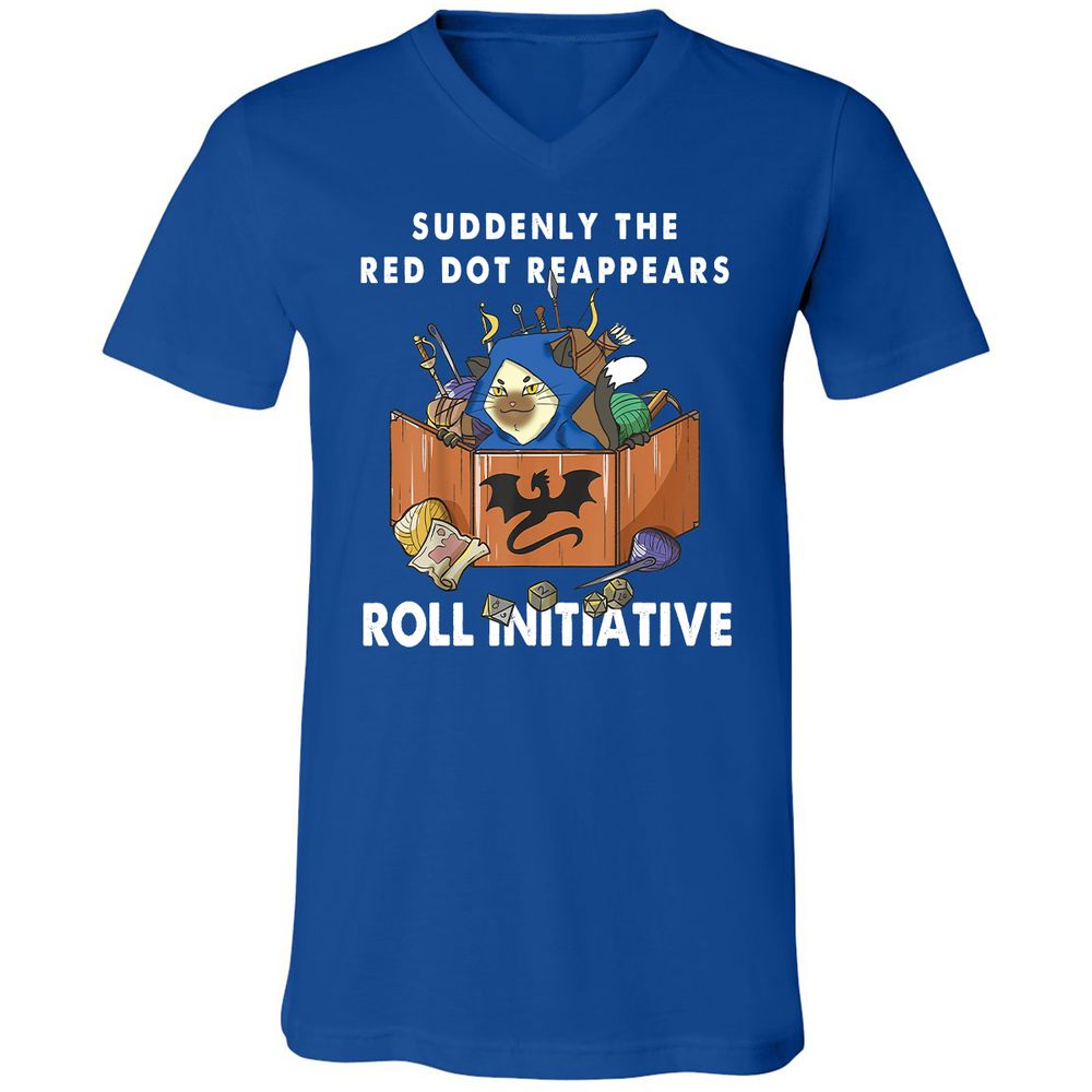 Unisex V-Neck T-Shirt - RWCTBEAH - True Royal - 4