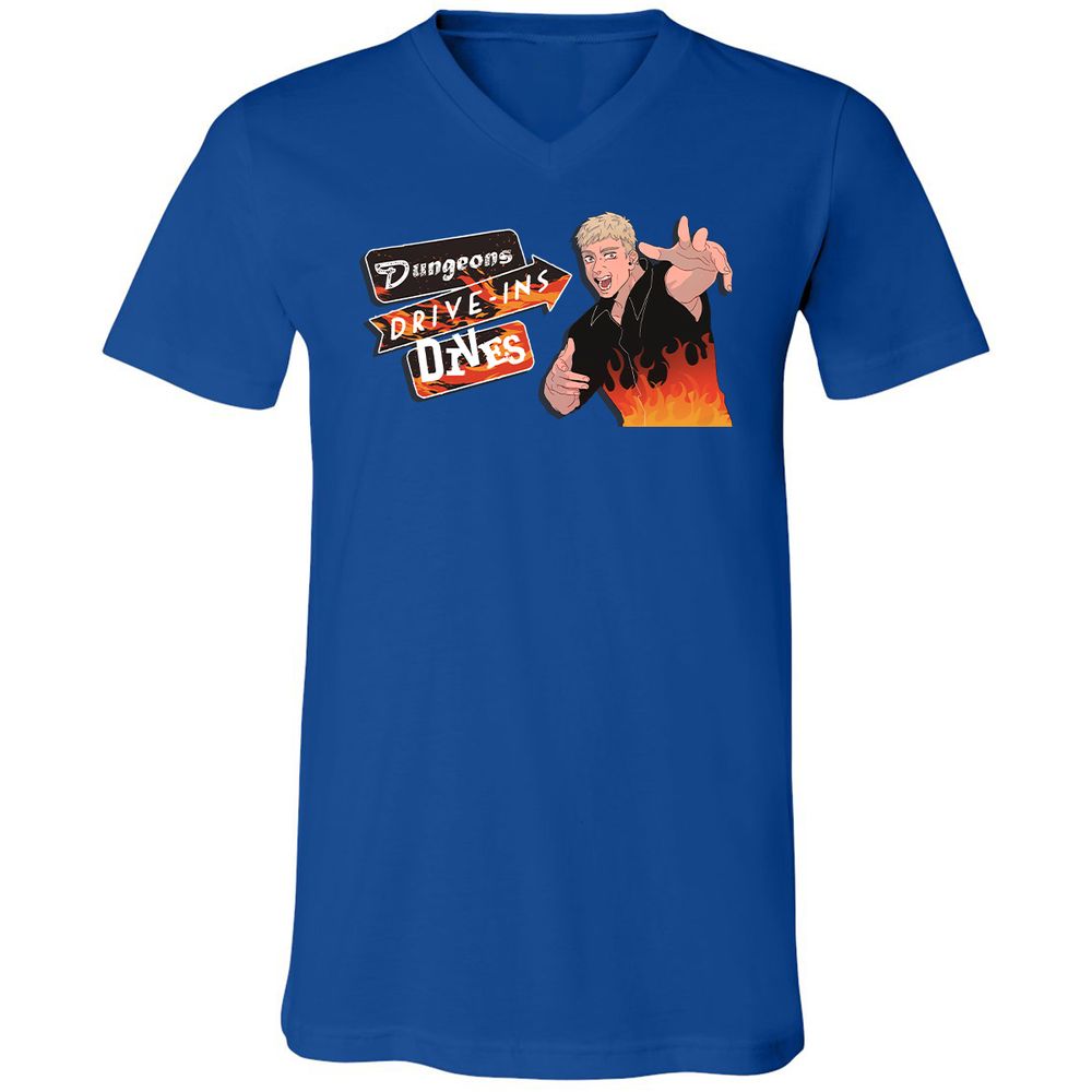 Unisex V-Neck T-Shirt - V1EP46GY - True Royal - 4