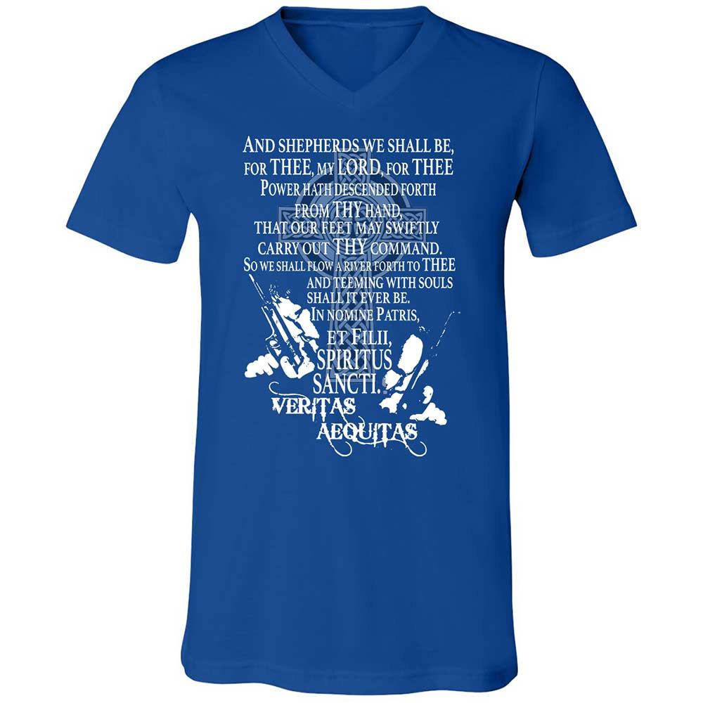 Unisex V-Neck T-Shirt - 9G9GZ6C3 - True Royal - 4