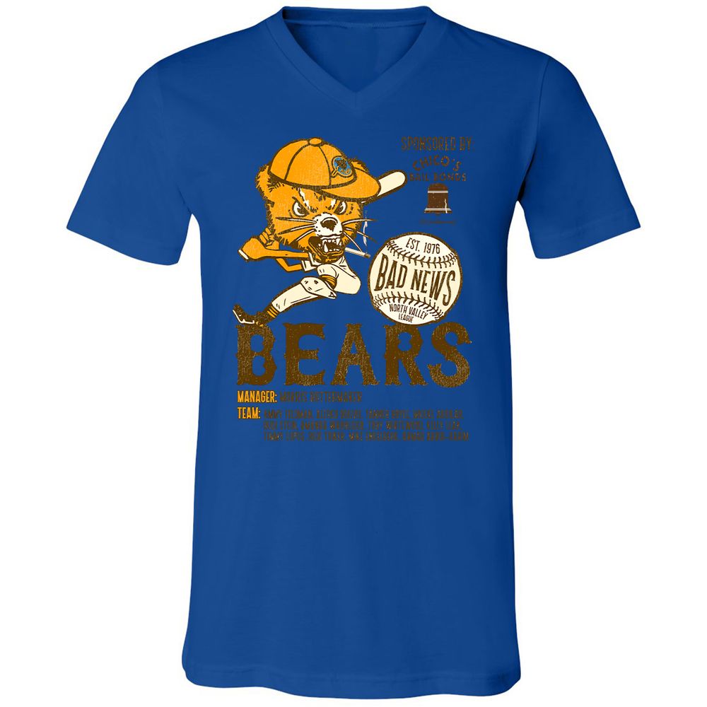 Unisex V-Neck T-Shirt - HV6RQVXQ - True Royal - 4