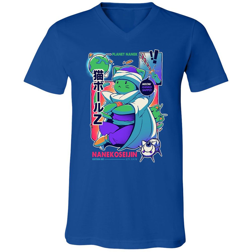 Unisex V-Neck T-Shirt - EX1VDTJV - True Royal - 4