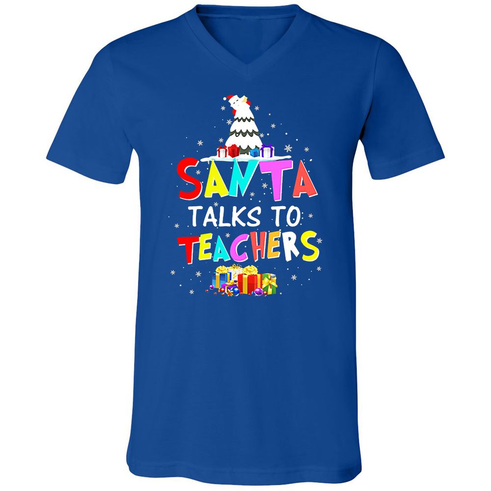 Unisex V-Neck T-Shirt - DWJW9GUA - True Royal - 4