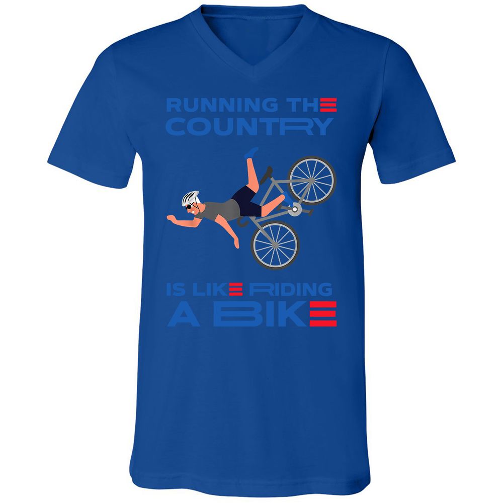 Unisex V-Neck T-Shirt - JG7MF79D - True Royal - 4