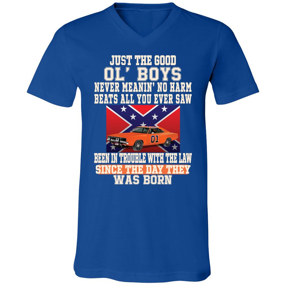 Unisex V-Neck T-Shirt - 9FG51MZV - True Royal - 4