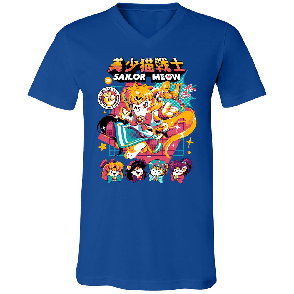 Unisex V-Neck T-Shirt - 2JX55DXD - True Royal - 4