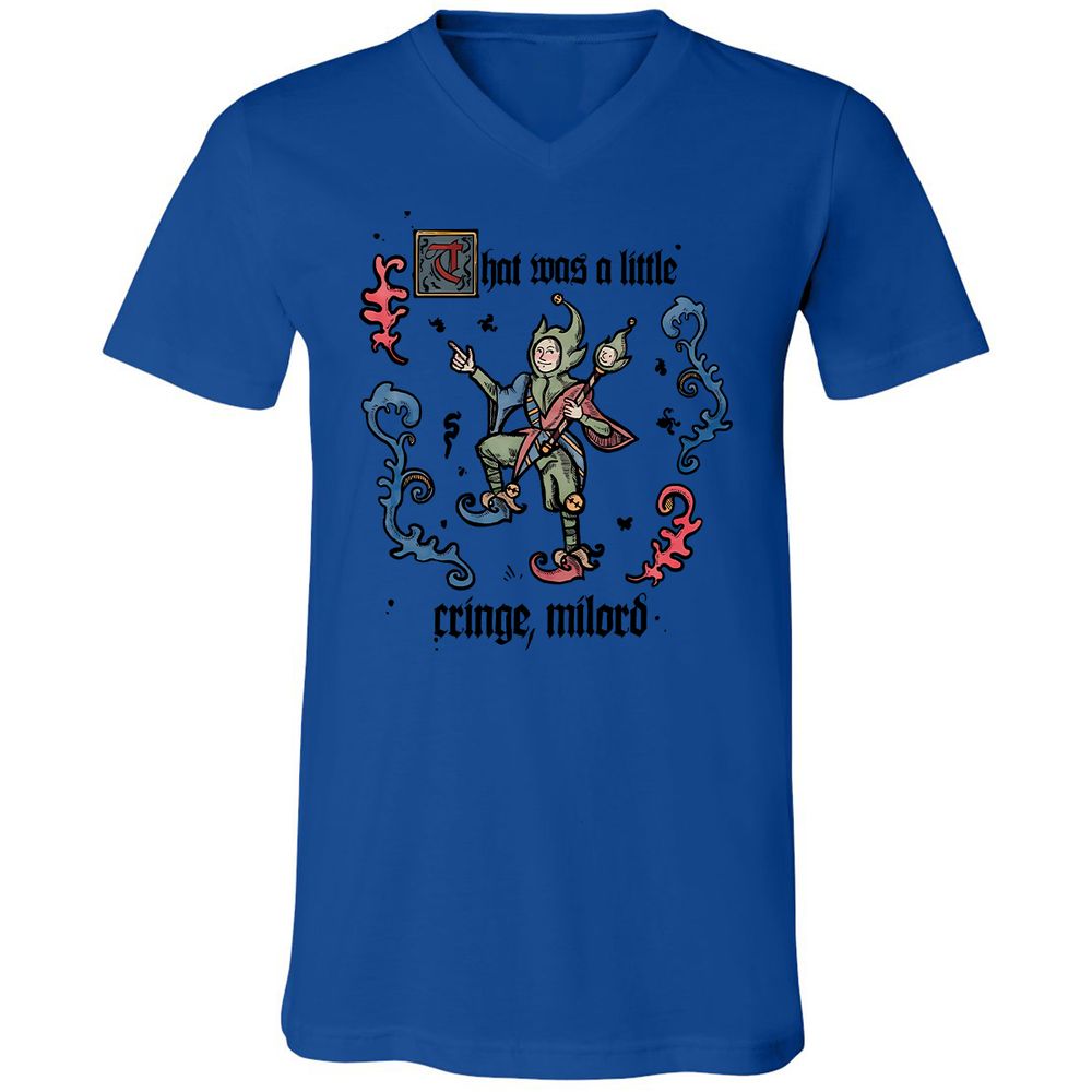 Unisex V-Neck T-Shirt - 8Y647KF7 - True Royal - 4