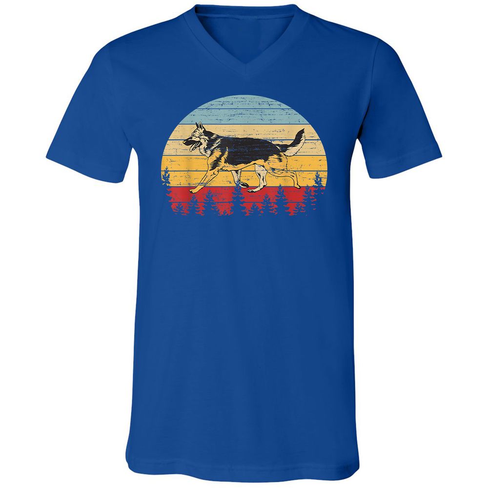 Unisex V-Neck T-Shirt - TK94UEH9 - True Royal - 4
