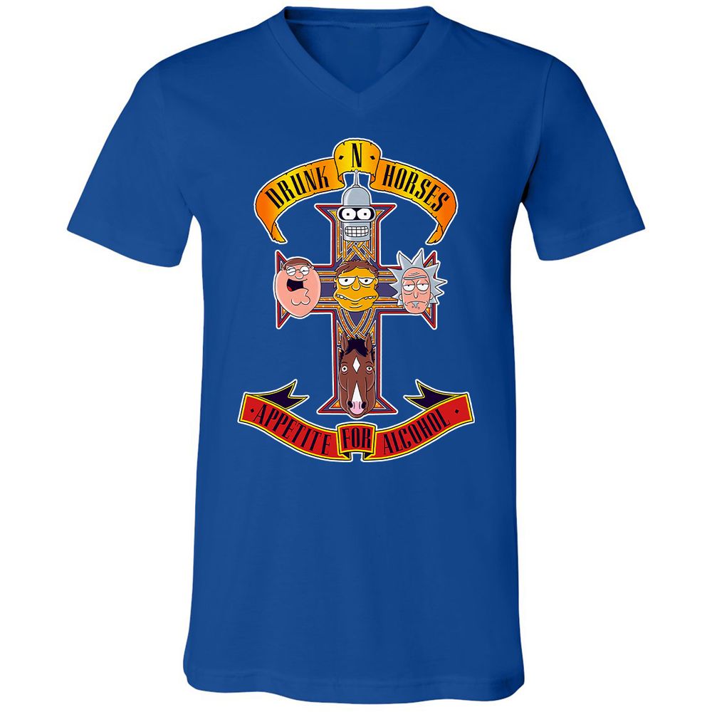 Unisex V-Neck T-Shirt - 48UHCCNW - True Royal - 4