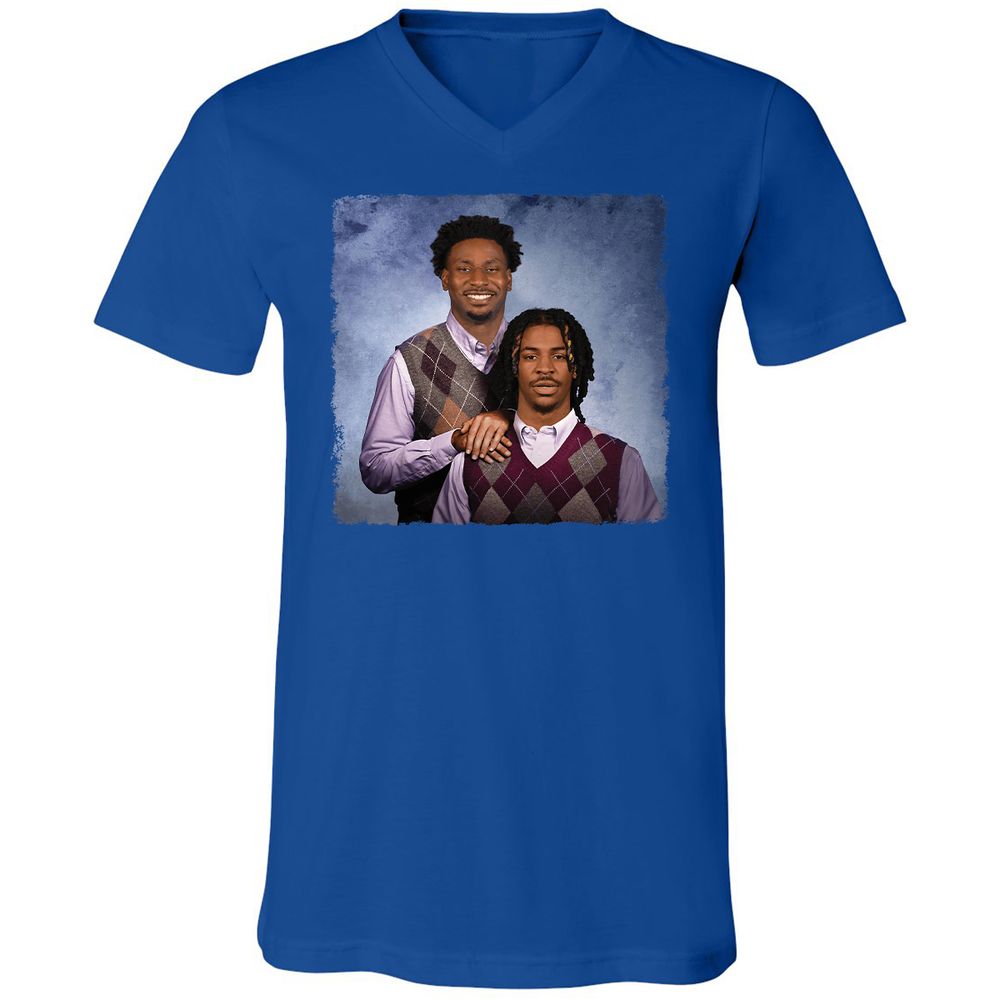 Unisex V-Neck T-Shirt - VYBMJJM1 - True Royal - 4