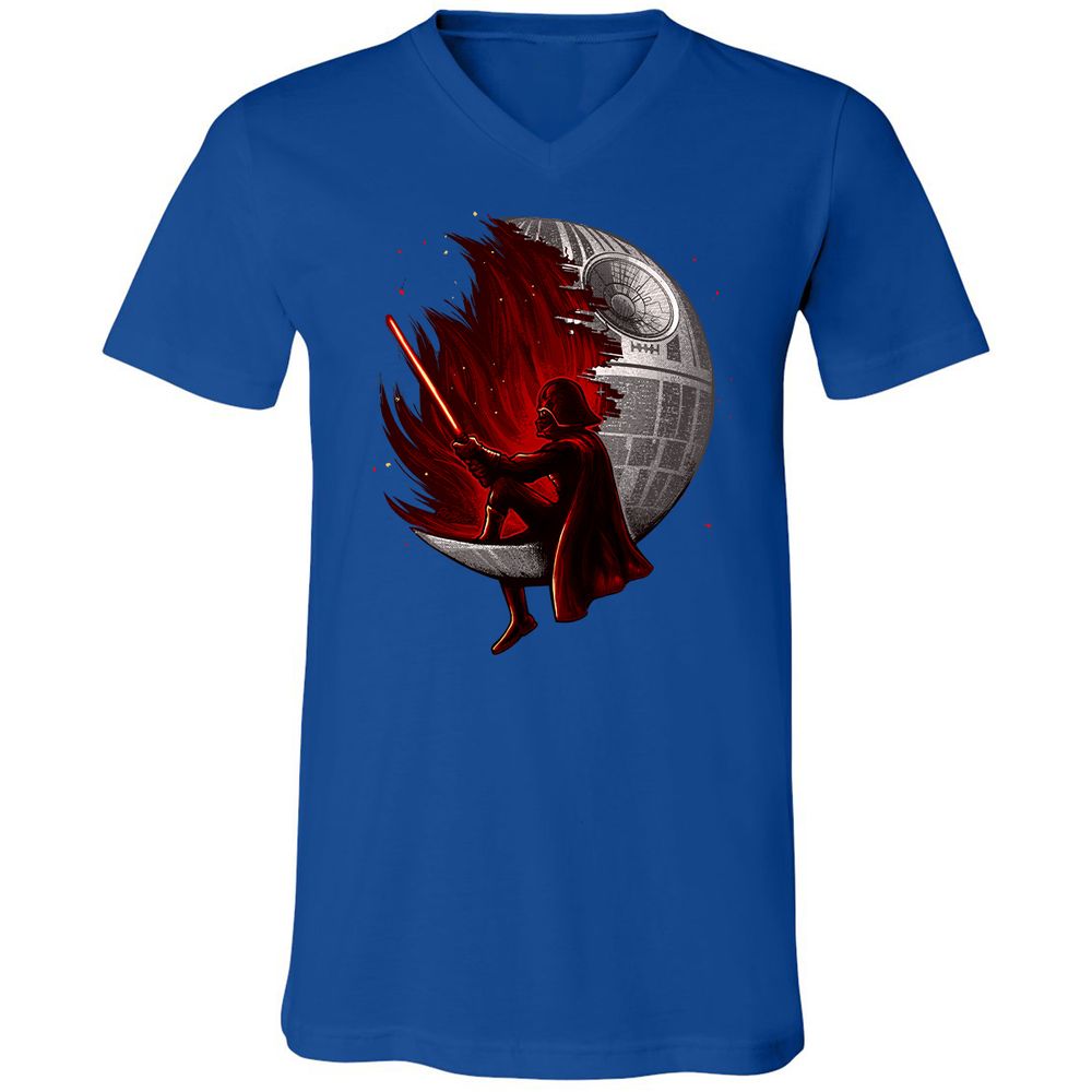 Unisex V-Neck T-Shirt - 7KRD32KX - True Royal - 4