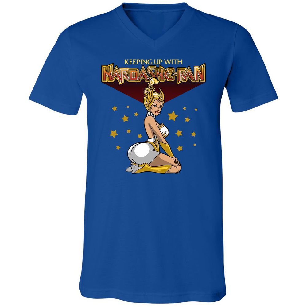 Unisex V-Neck T-Shirt - KAQ5WJZ5 - True Royal - 4