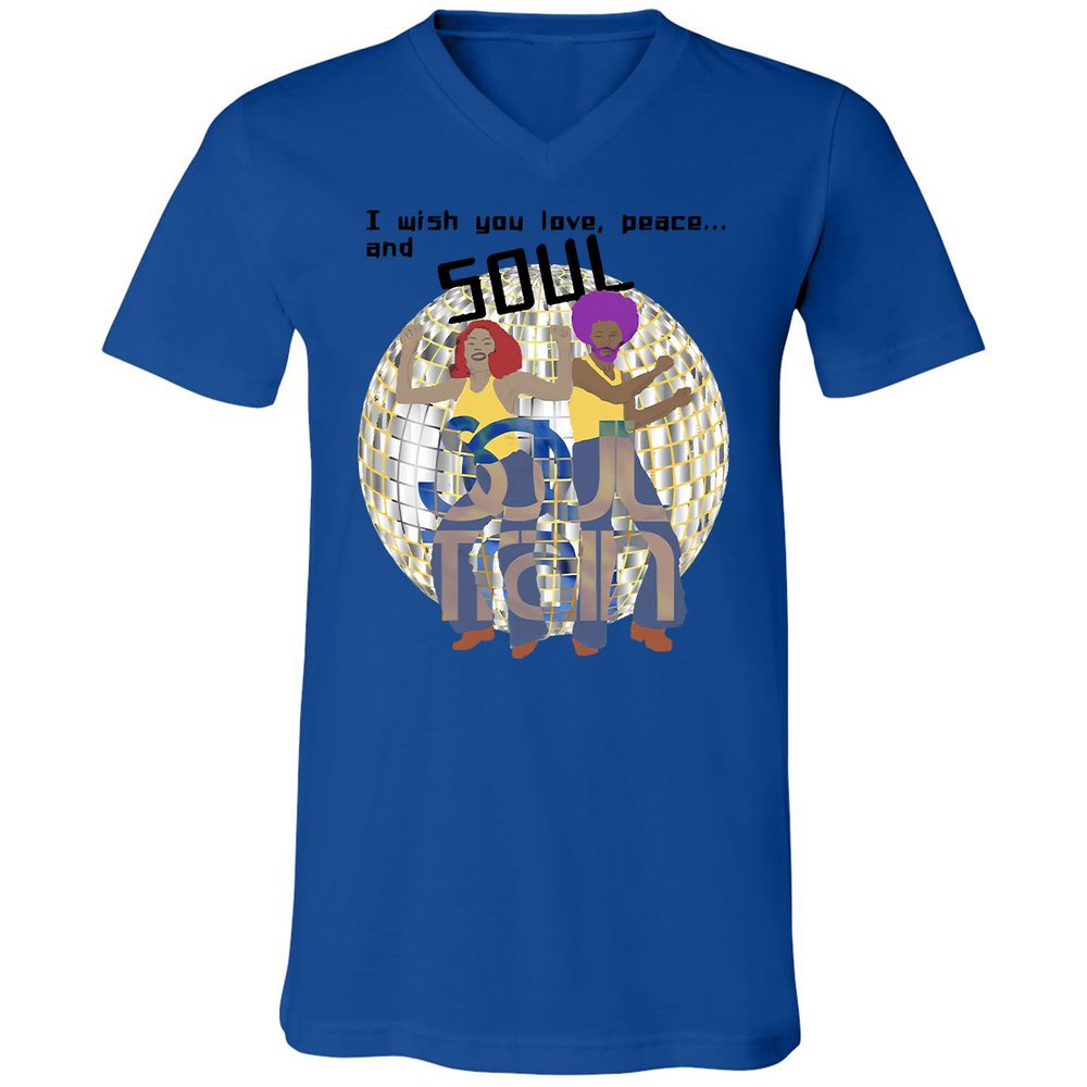 Unisex V-Neck T-Shirt - MTVVW1AJ - True Royal - 4