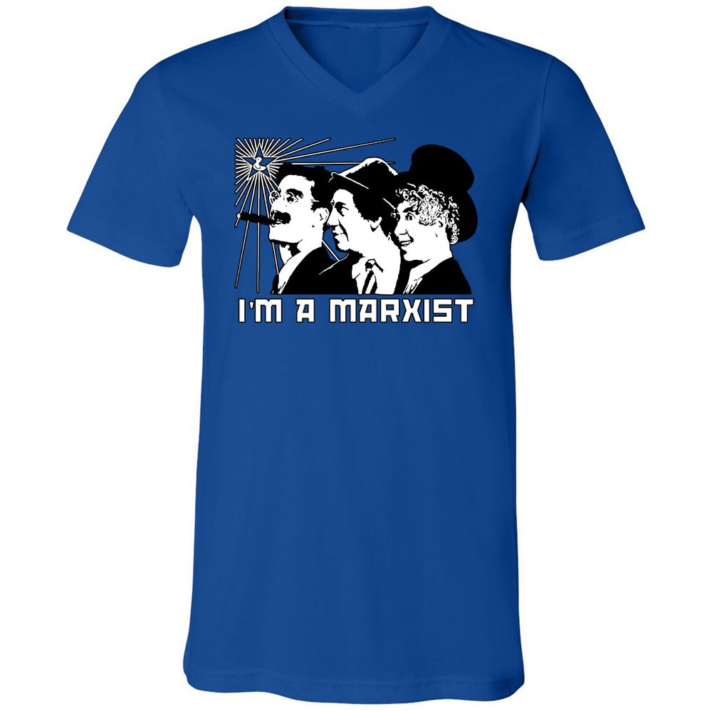 Unisex V-Neck T-Shirt - J9LPN5CU - True Royal - 4