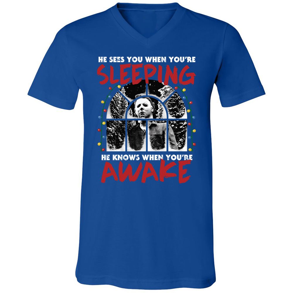 Unisex V-Neck T-Shirt - PCDG6MLP - True Royal - 4