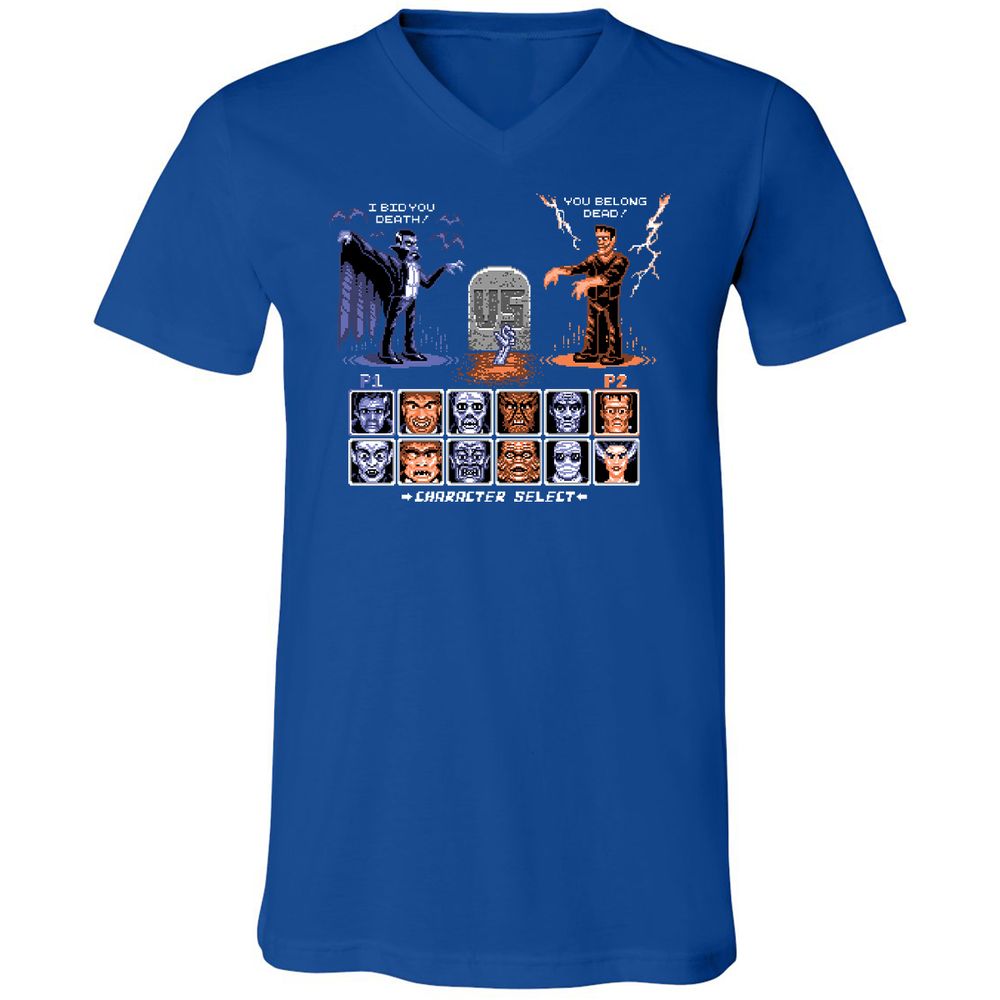 Unisex V-Neck T-Shirt - FLEU8HR2 - True Royal - 4