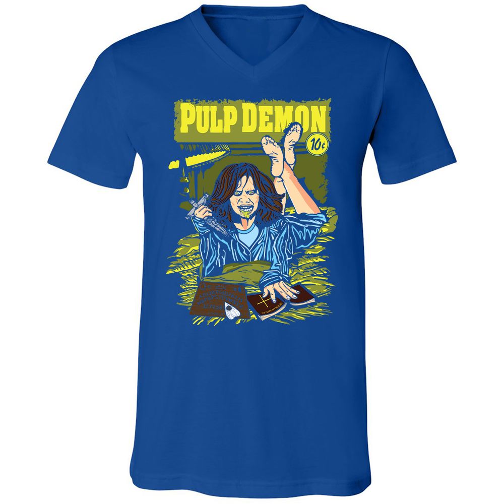 Unisex V-Neck T-Shirt - 51NCX2B6 - True Royal - 4