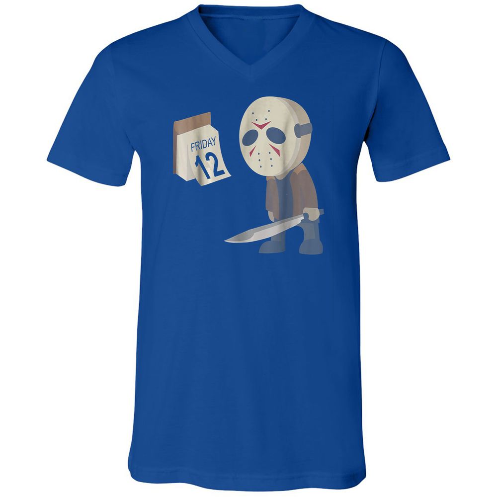 Unisex V-Neck T-Shirt - AKW3ZVBS - True Royal - 4