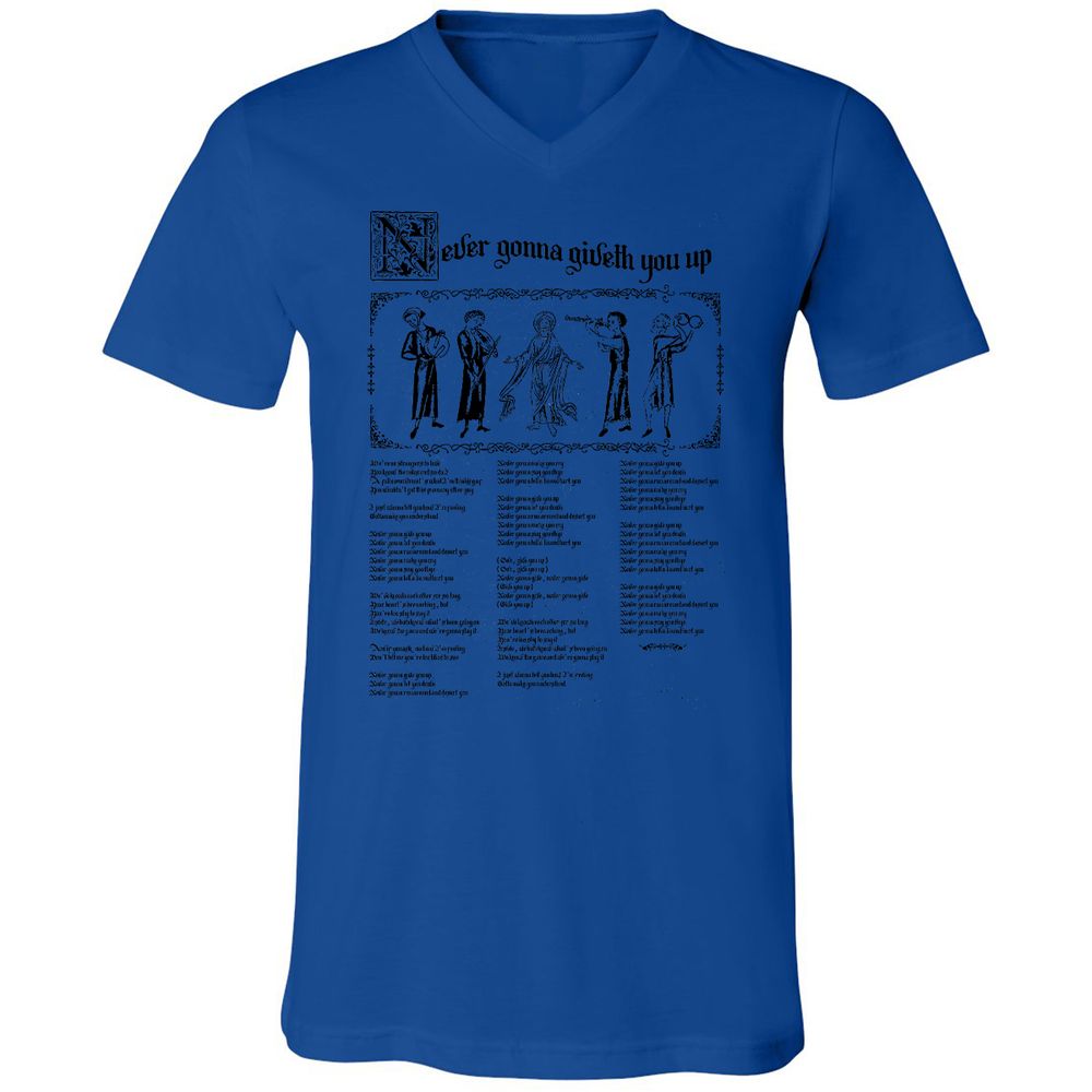 Unisex V-Neck T-Shirt - HXNCJ8WG - True Royal - 4
