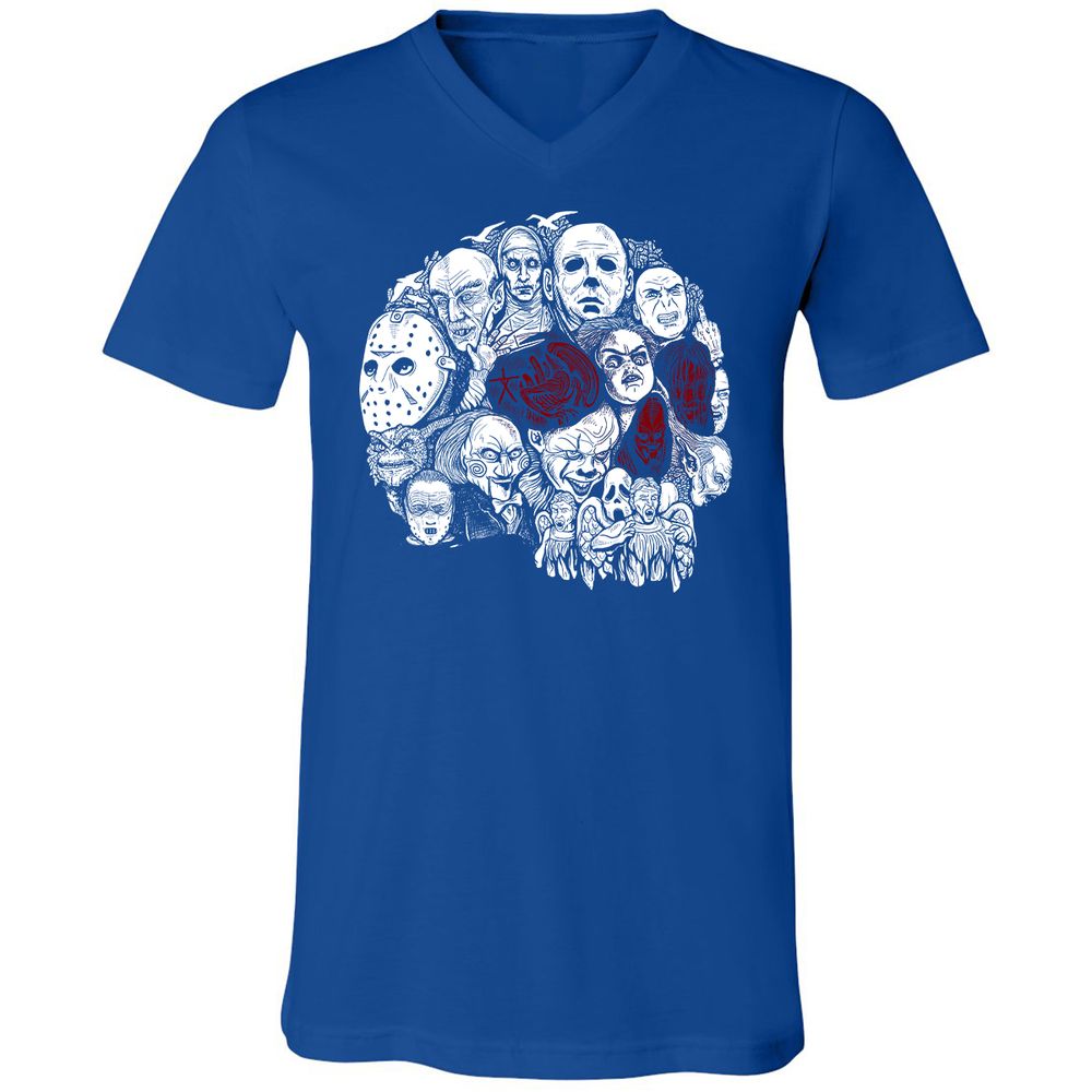 Unisex V-Neck T-Shirt - R8L5UHVT - True Royal - 4