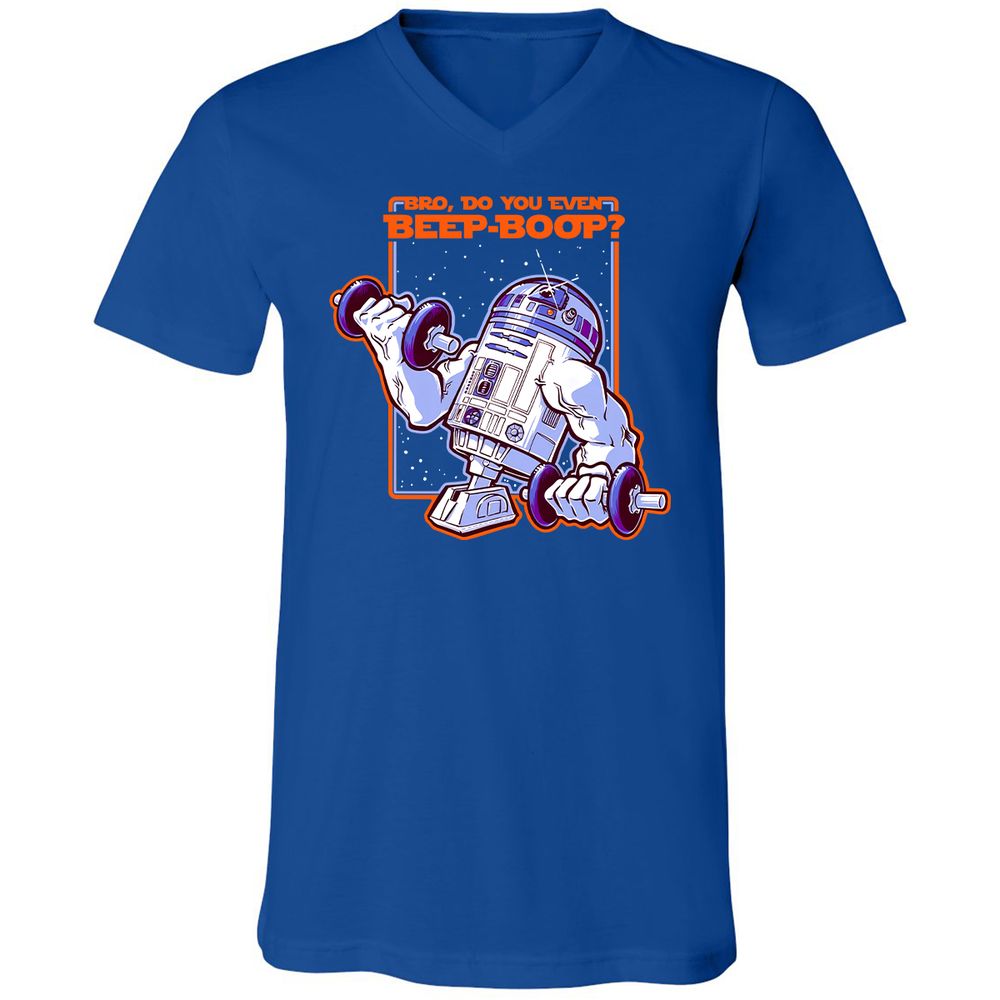 Unisex V-Neck T-Shirt - S72EU9YA - True Royal - 4