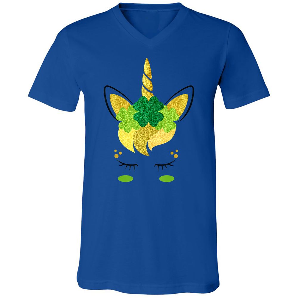 Unisex V-Neck T-Shirt - KAAFBGQR - True Royal - 4