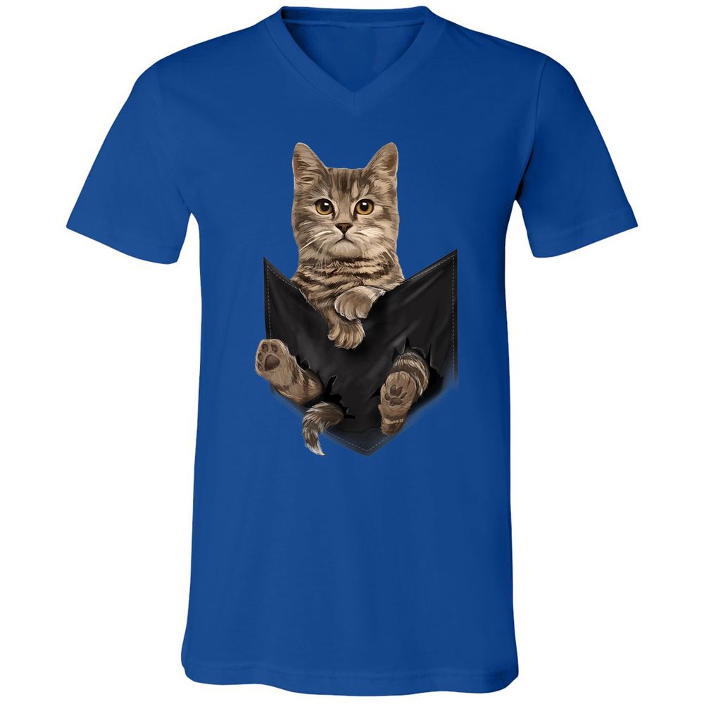 Unisex V-Neck T-Shirt - M14ZND4Y - True Royal - 4