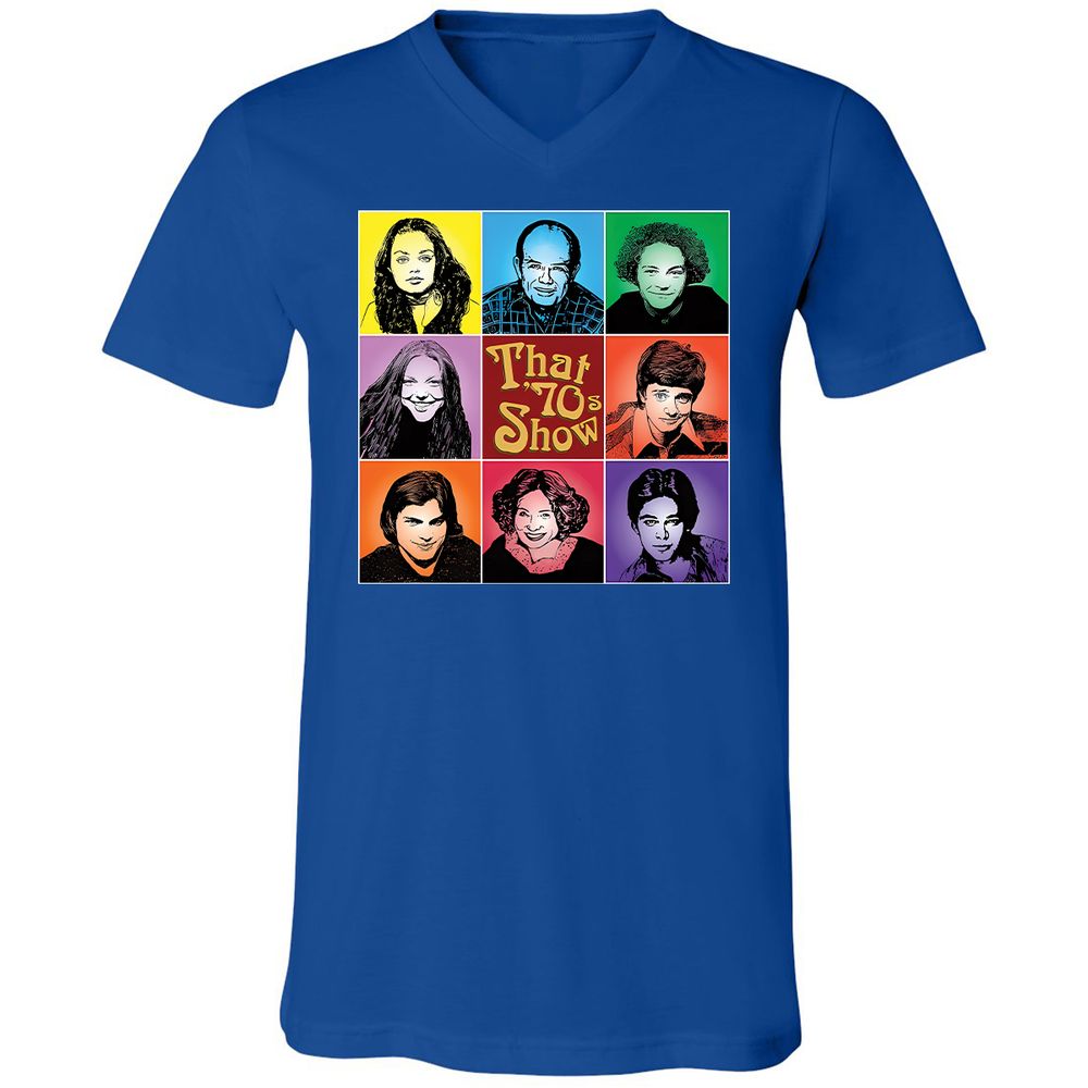 Unisex V-Neck T-Shirt - NLCH58KN - True Royal - 4