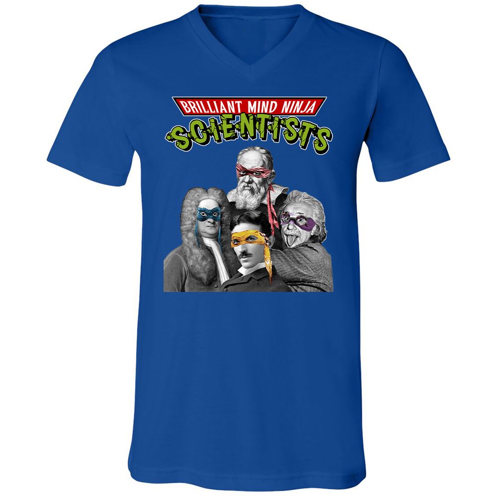 Unisex V-Neck T-Shirt - V48F1S6Y - True Royal - 4