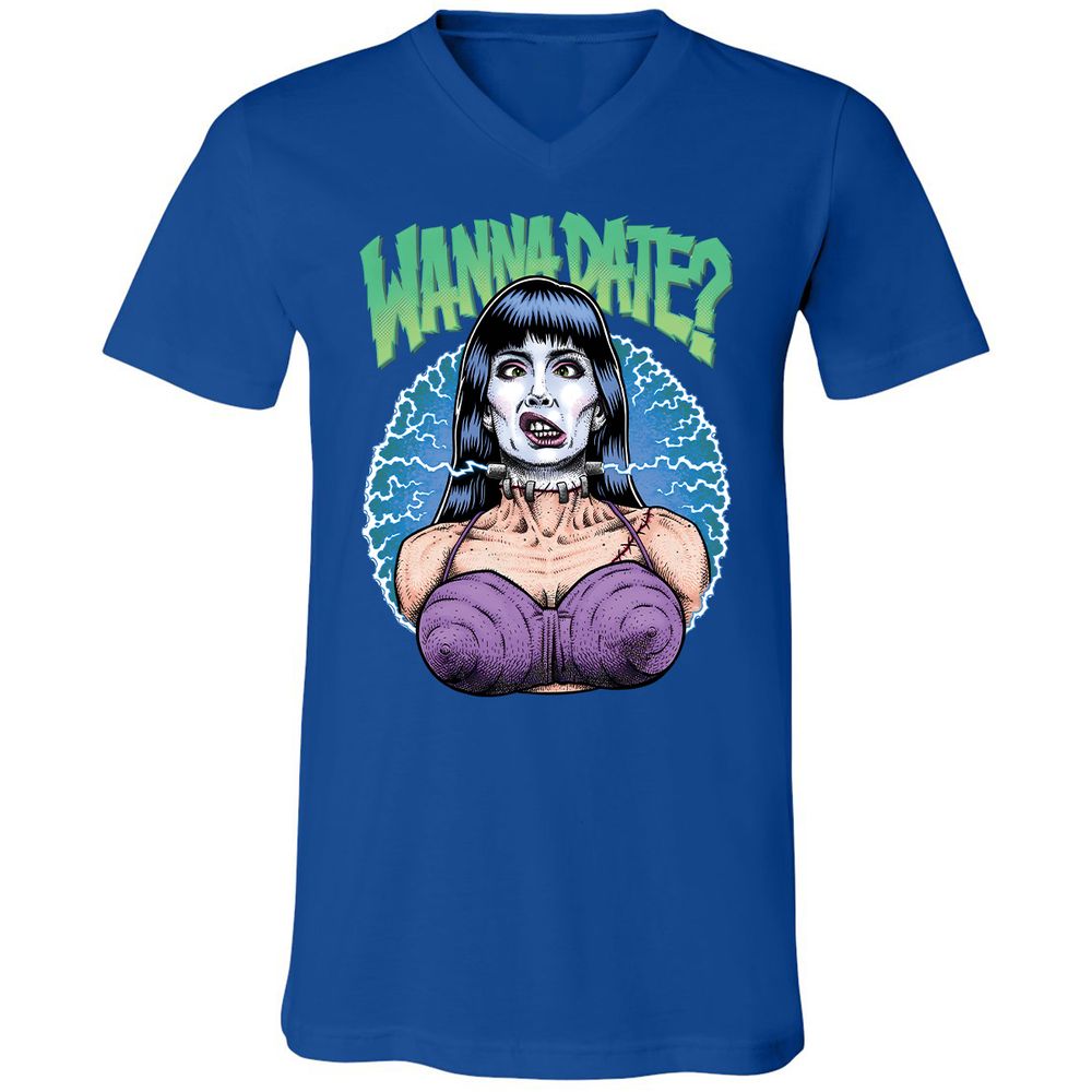 Unisex V-Neck T-Shirt - EXBFK38C - True Royal - 4