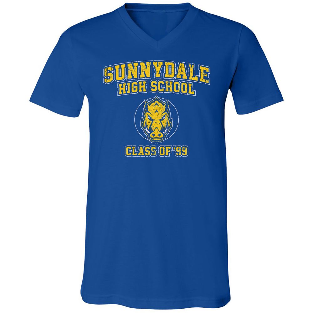 Unisex V-Neck T-Shirt - W42SJ5S4 - True Royal - 4