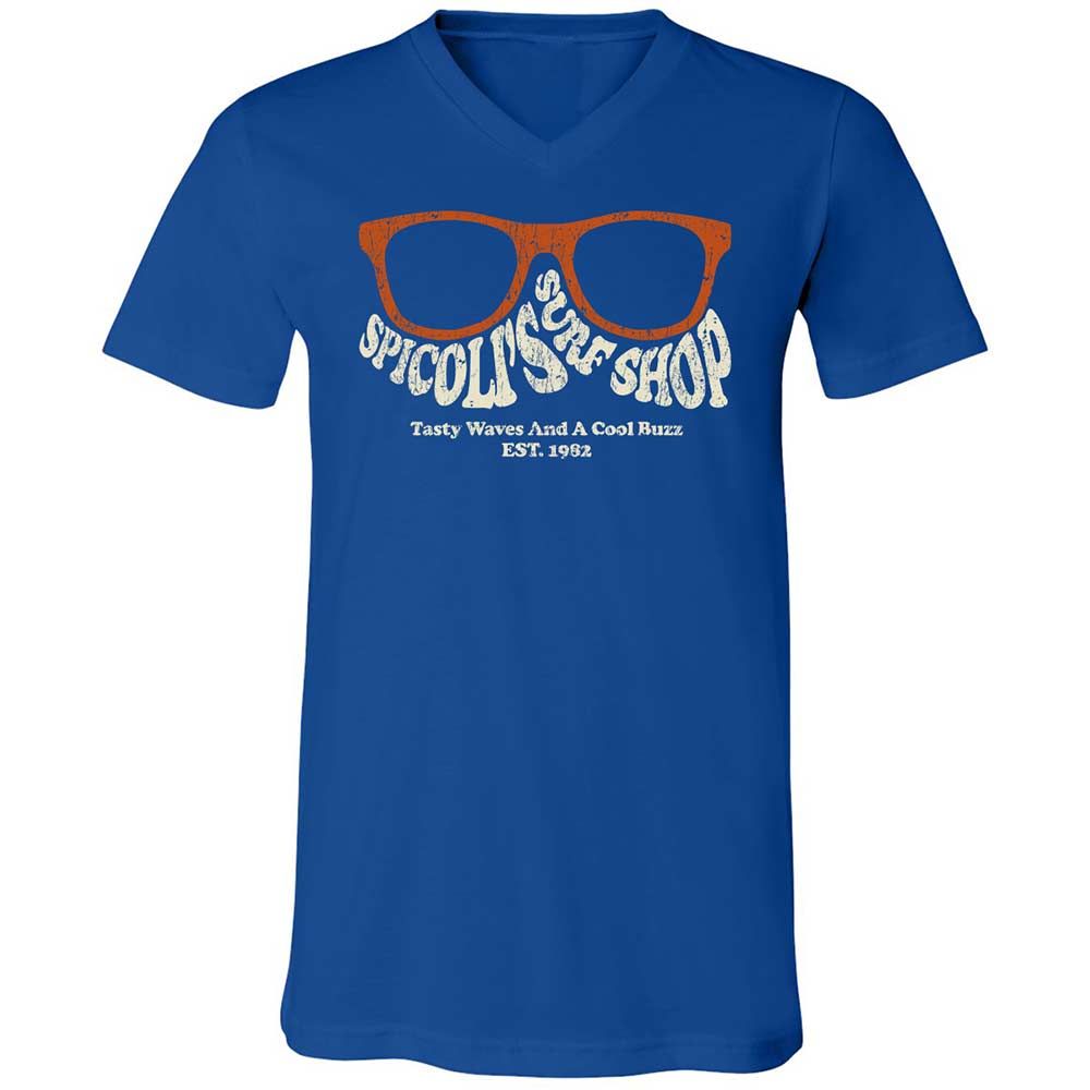 Unisex V-Neck T-Shirt - J82JMWB8 - True Royal - 4