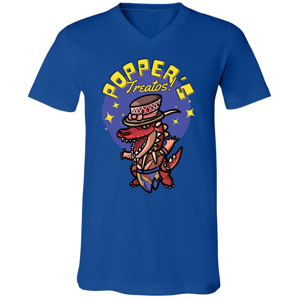 Unisex V-Neck T-Shirt - KR6FB83B - True Royal - 4