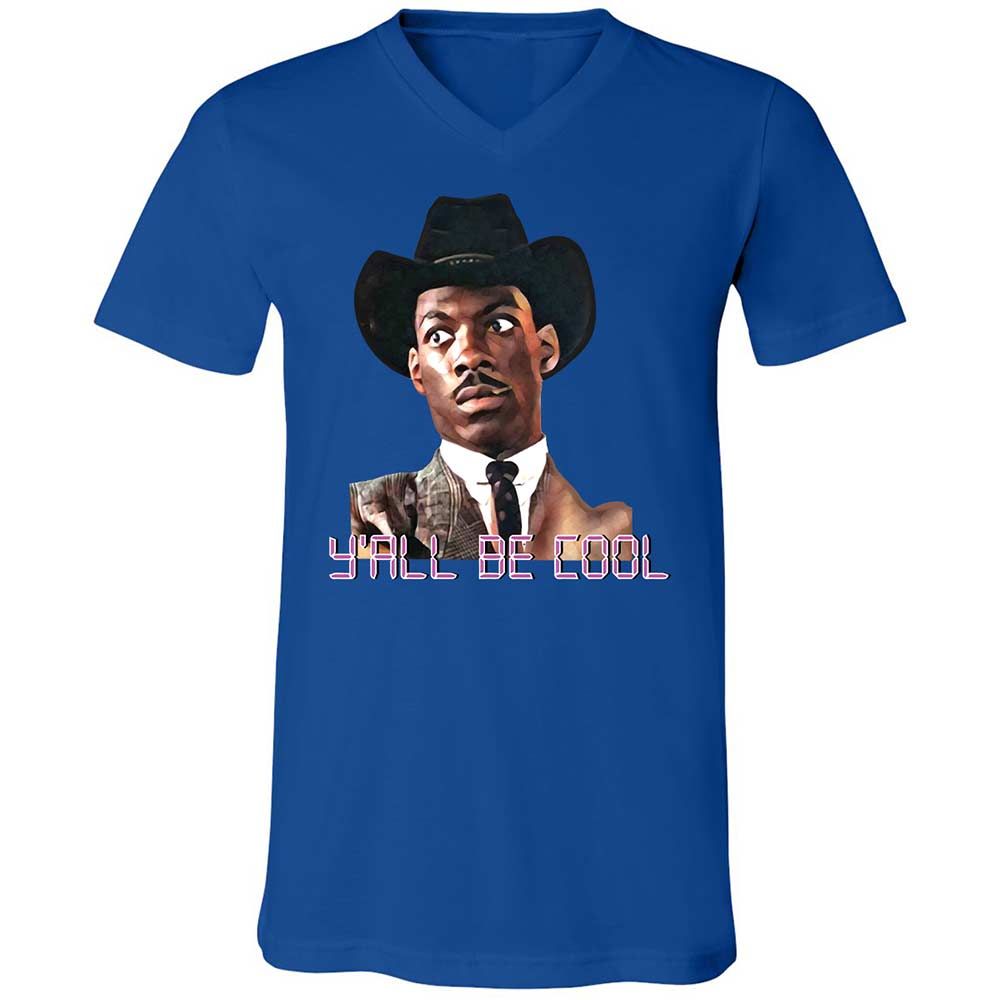 Unisex V-Neck T-Shirt - E8JMX5N3 - True Royal - 4