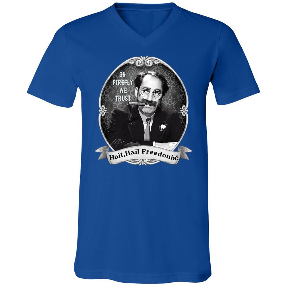 Unisex V-Neck T-Shirt - GYHSVRNG - True Royal - 4