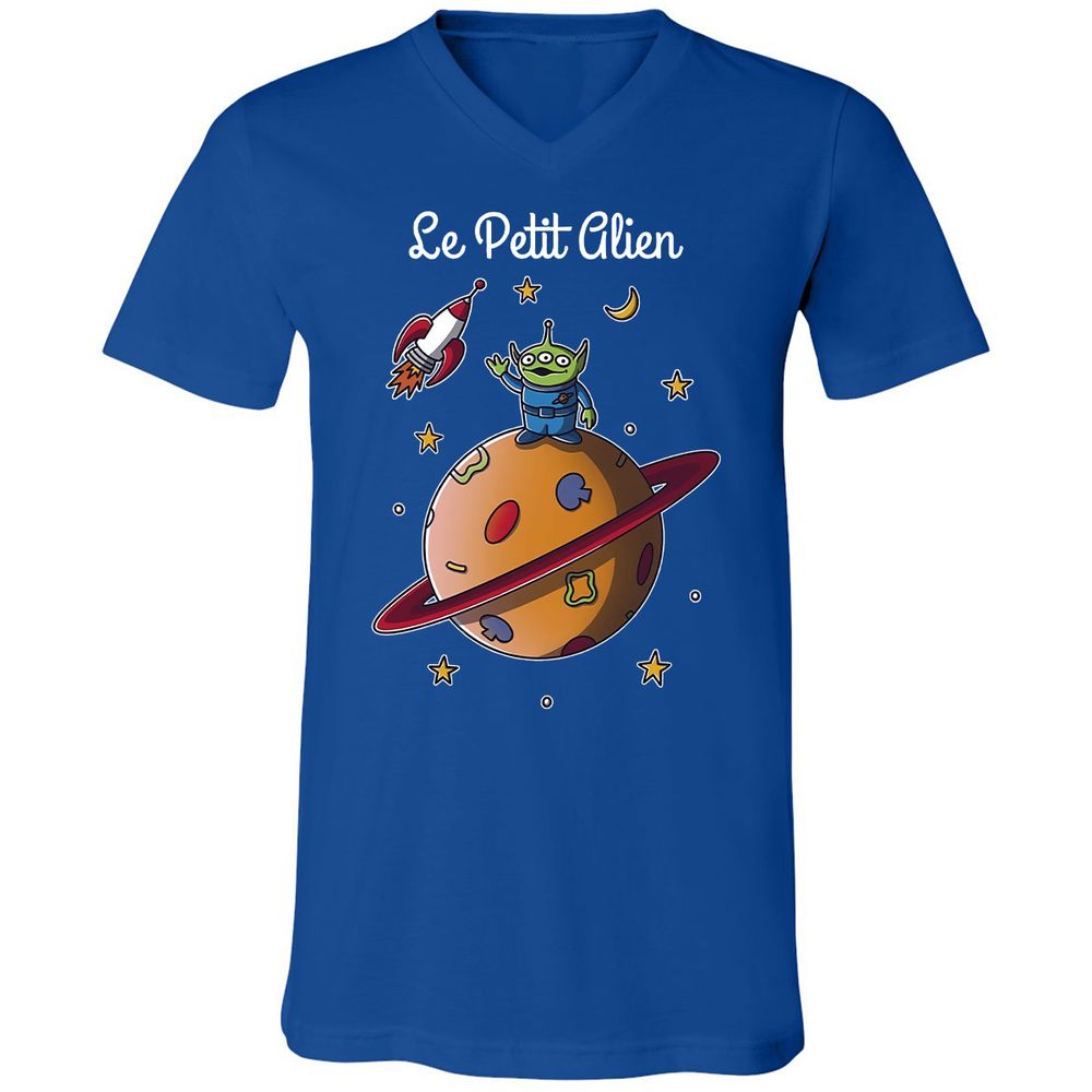 Unisex V-Neck T-Shirt - KVJU9Z33 - True Royal - 4
