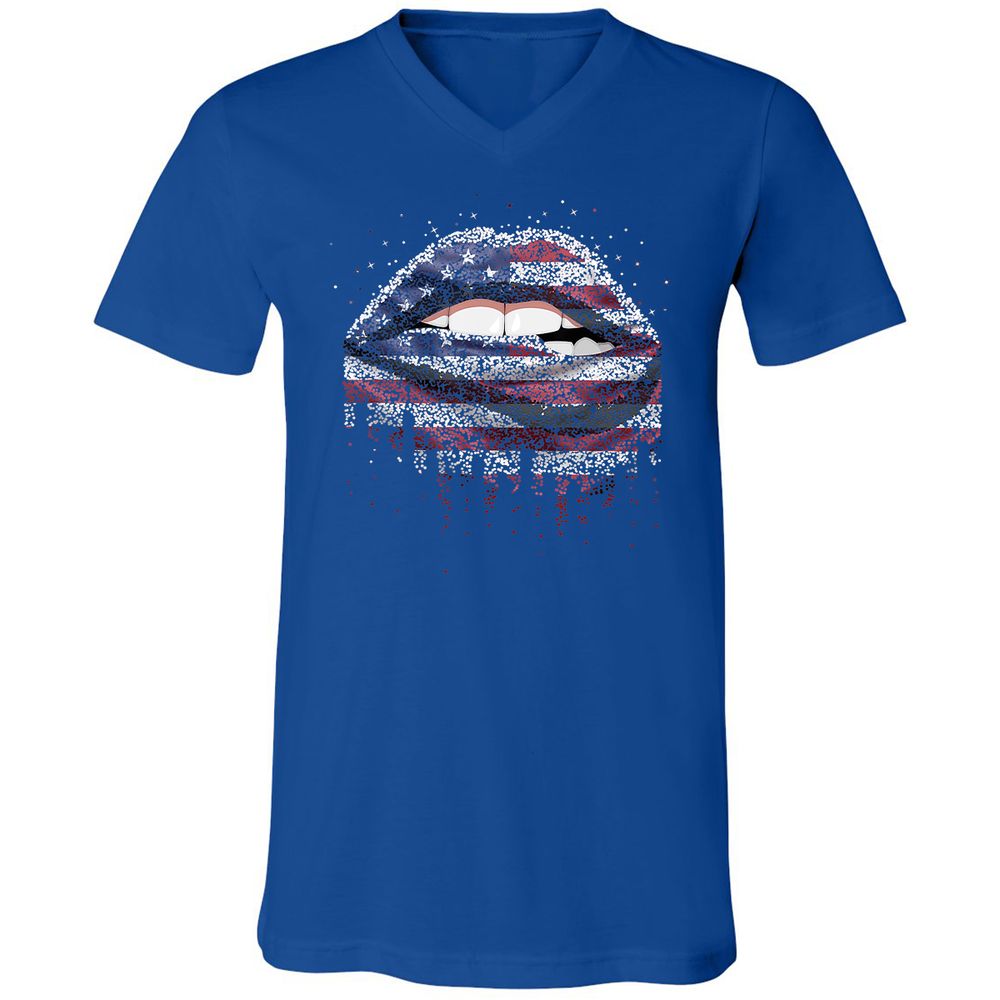 Unisex V-Neck T-Shirt - VAPHYMMY - True Royal - 4