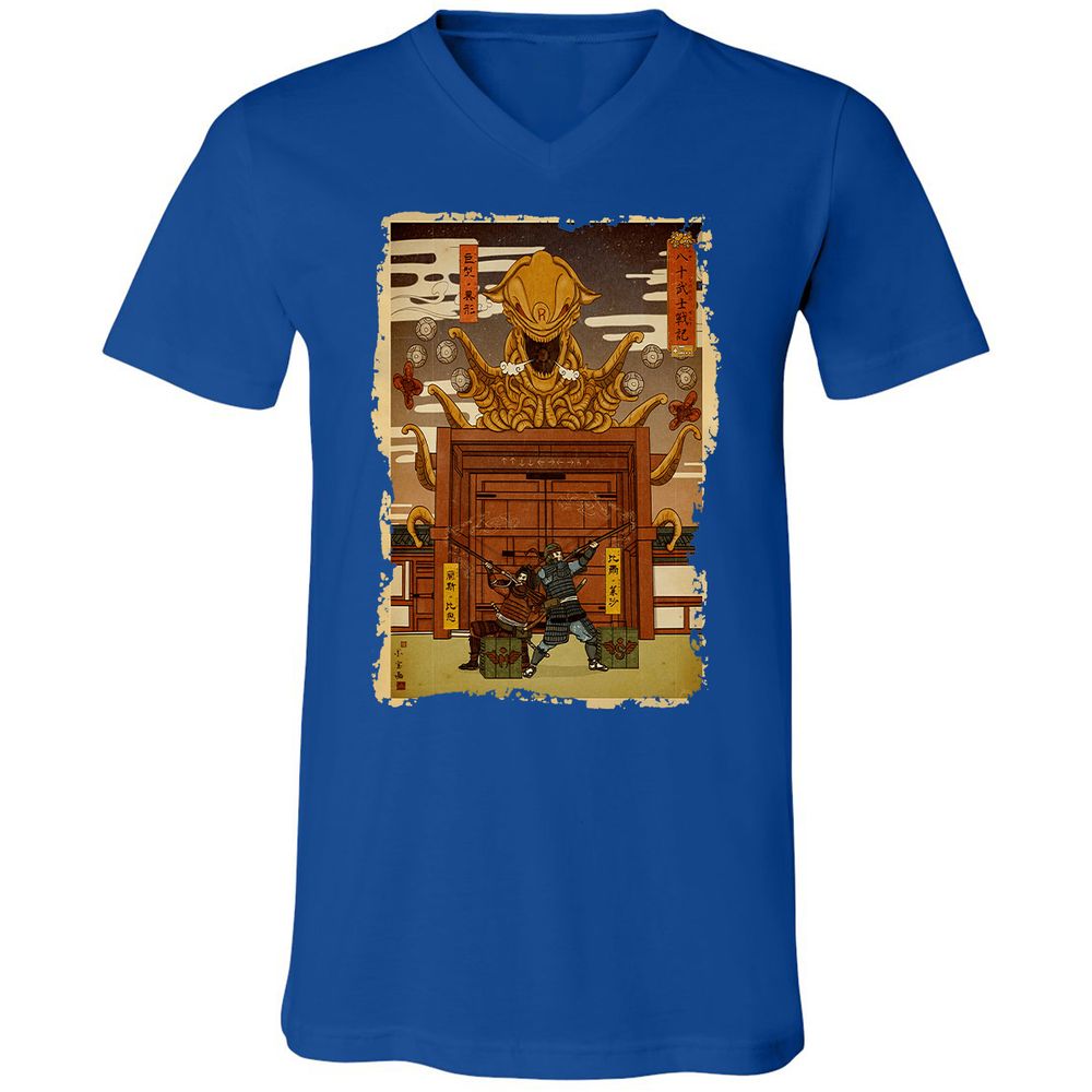 Unisex V-Neck T-Shirt - MREQH3NN - True Royal - 4