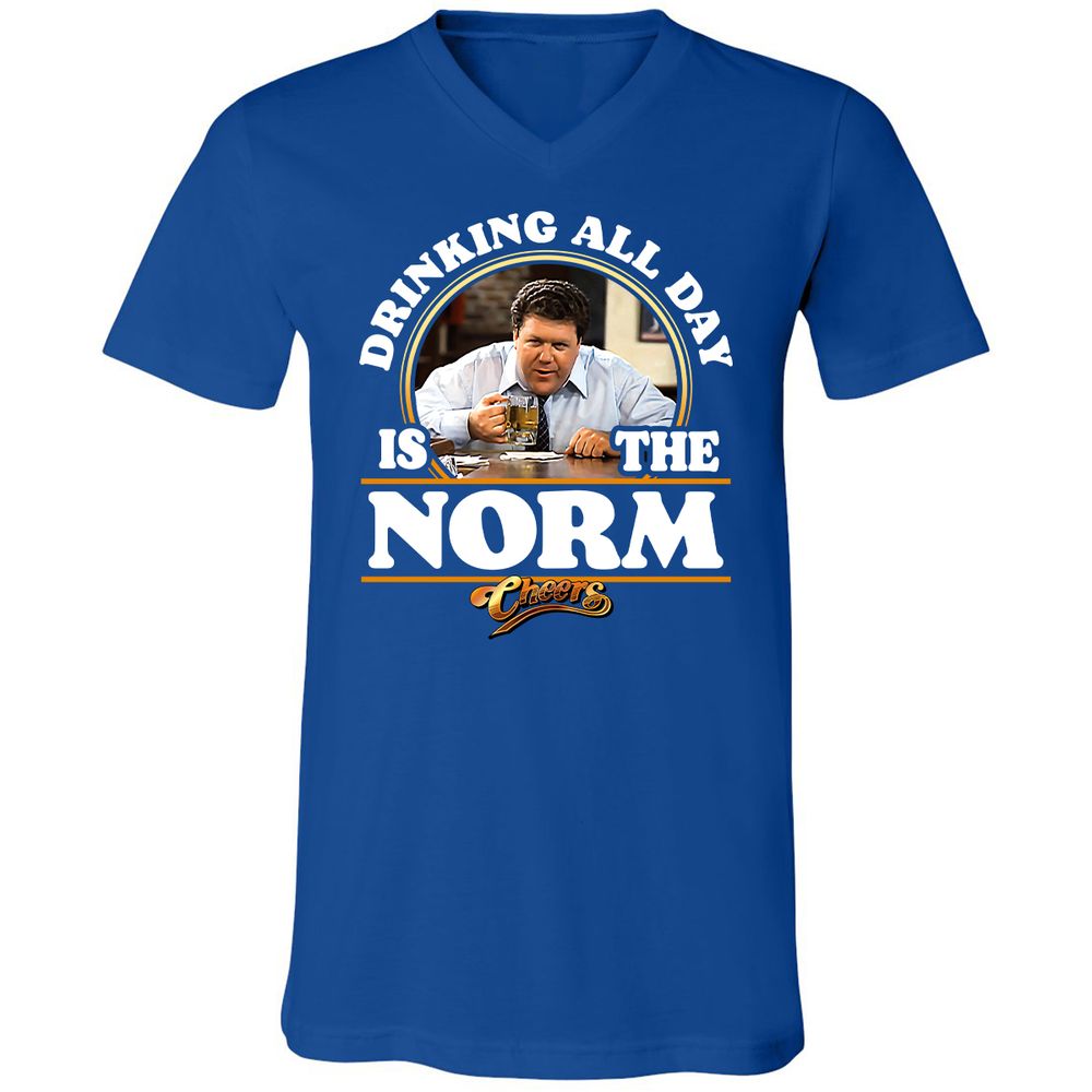 Unisex V-Neck T-Shirt - E7KVFRKW - True Royal - 4