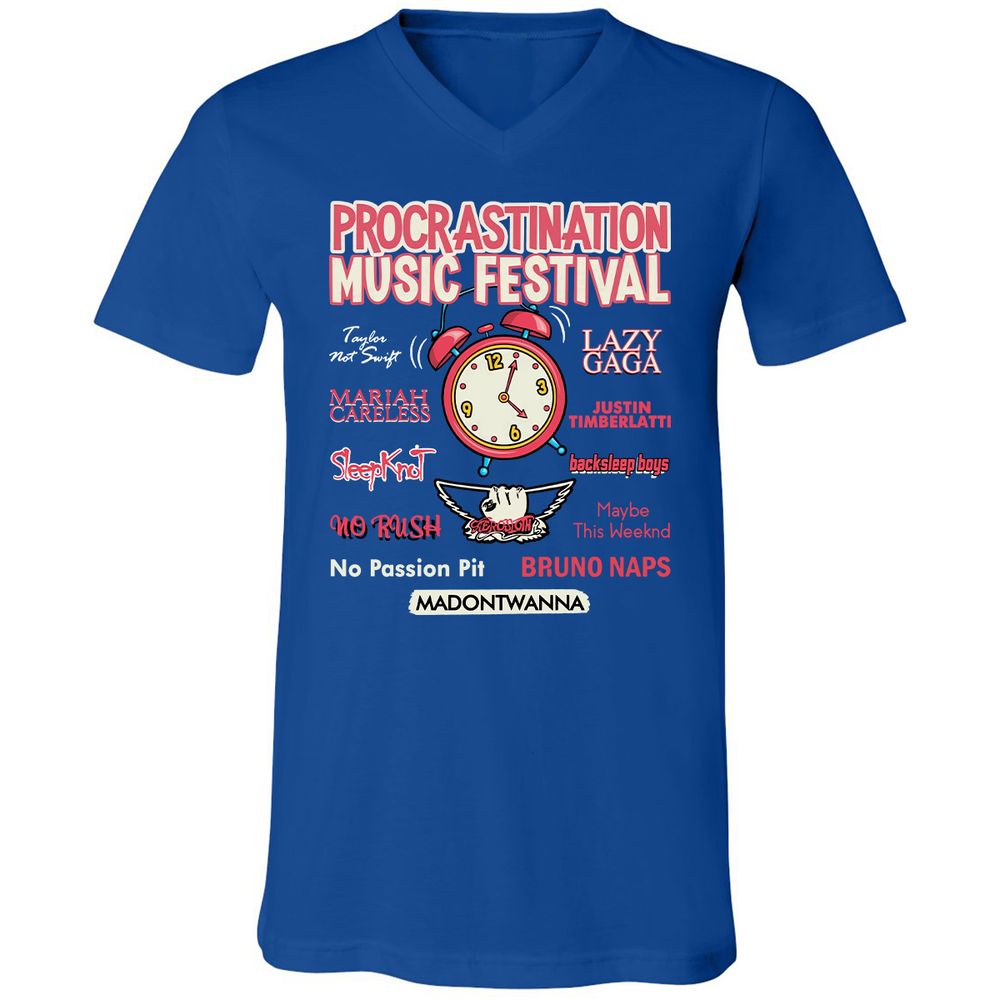 Unisex V-Neck T-Shirt - VAG73GBF - True Royal - 4