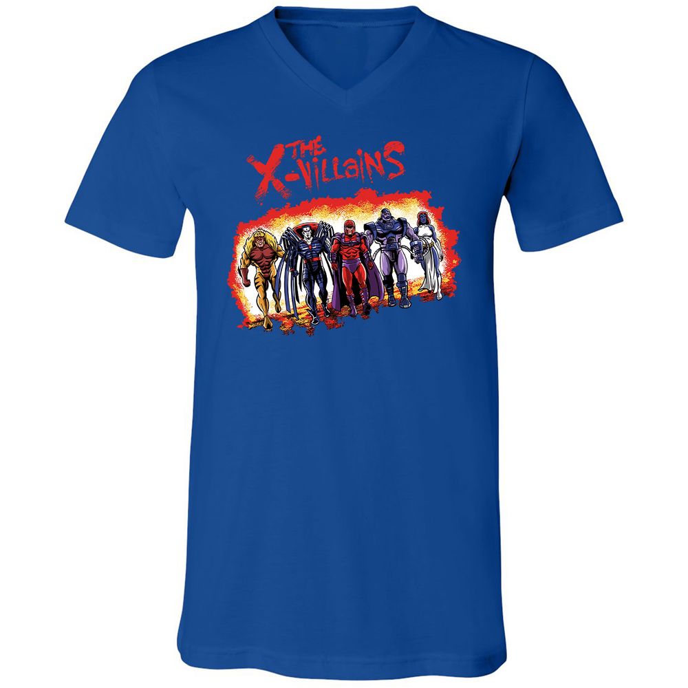 Unisex V-Neck T-Shirt - ZK1XLCWV - True Royal - 4