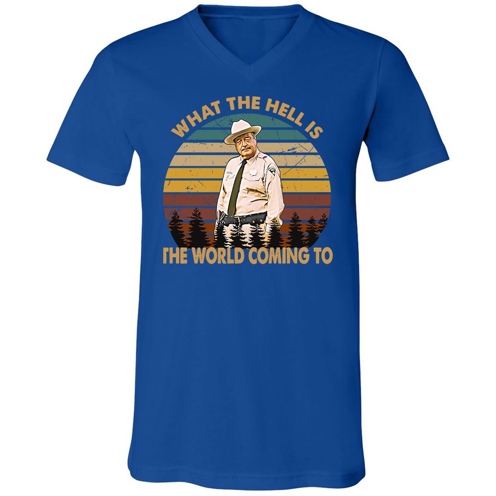 Unisex V-Neck T-Shirt - DZM1UDLM - True Royal - 4