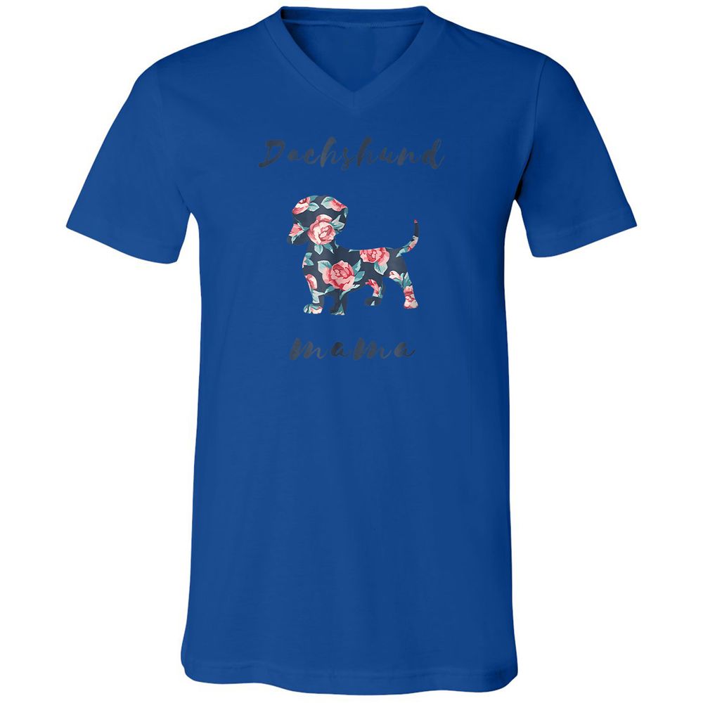 Unisex V-Neck T-Shirt - 9GVVSUQJ - True Royal - 4
