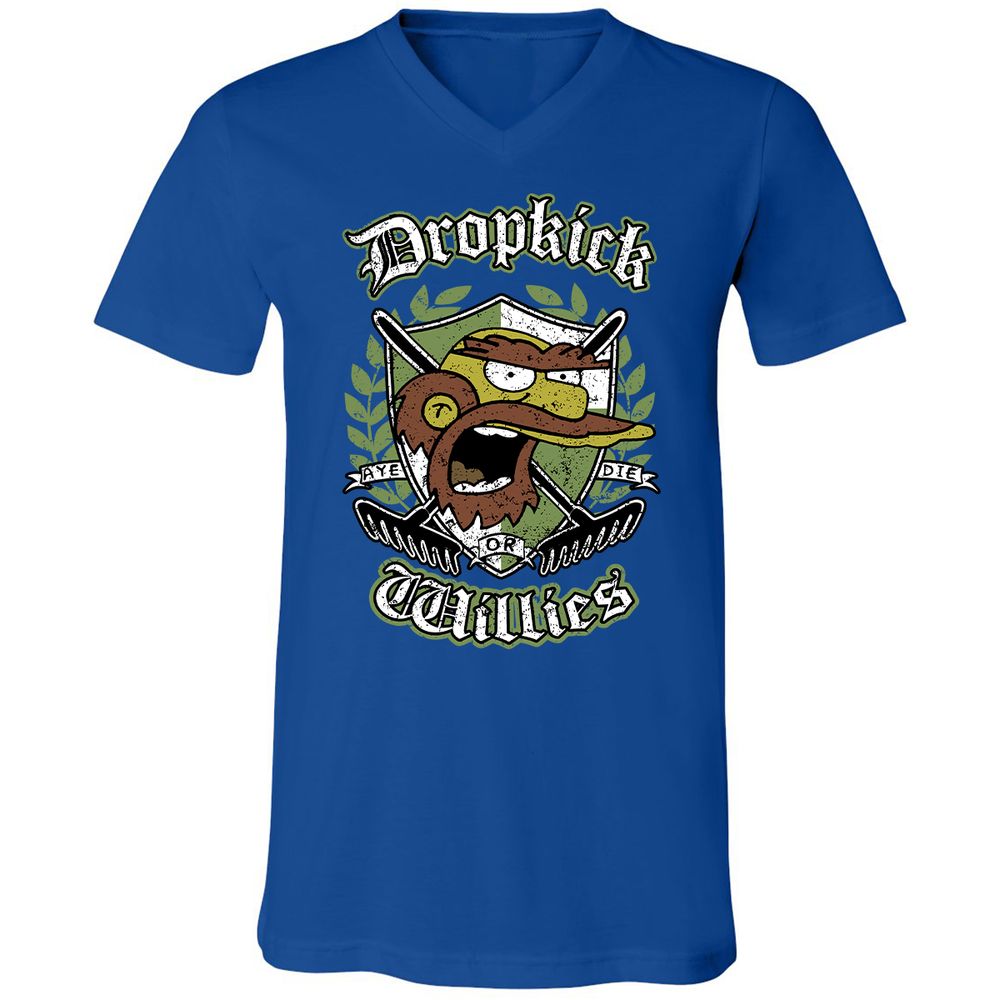 Unisex V-Neck T-Shirt - JCDJKW8U - True Royal - 4