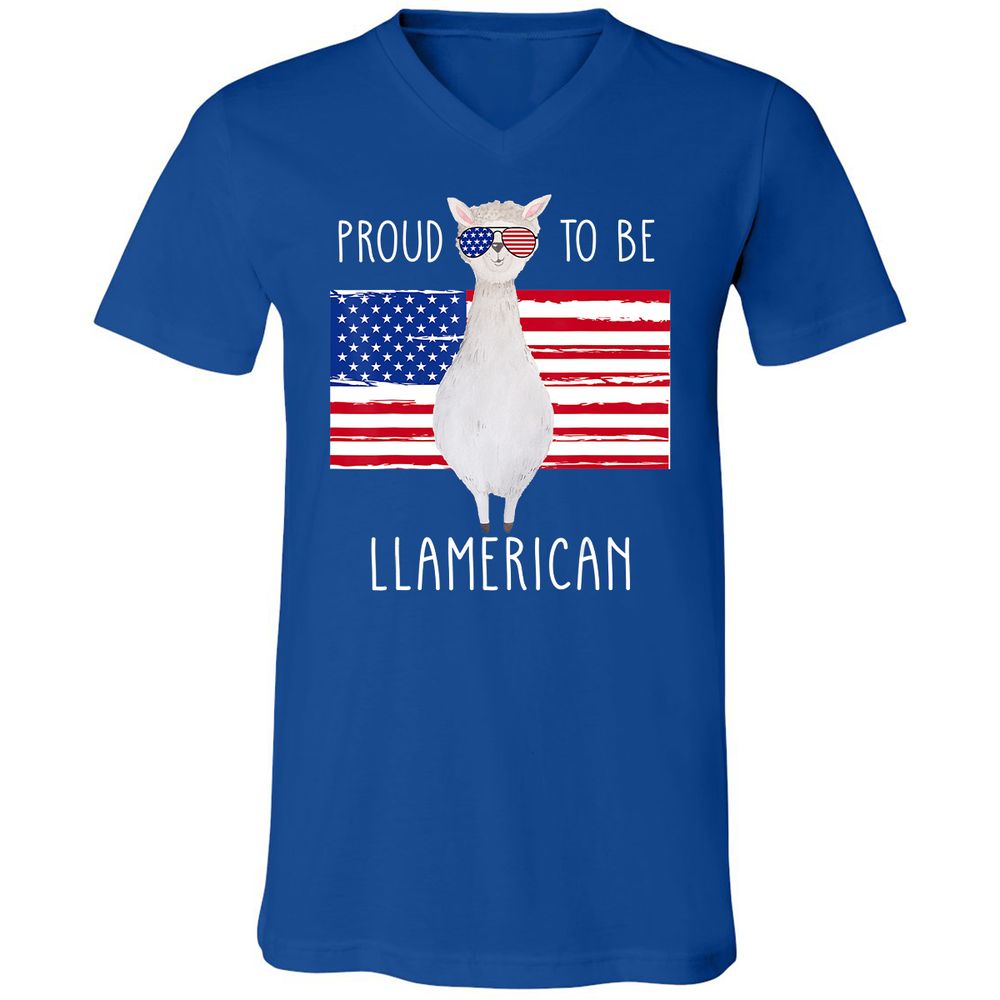 Unisex V-Neck T-Shirt - G7R6SC81 - True Royal - 4
